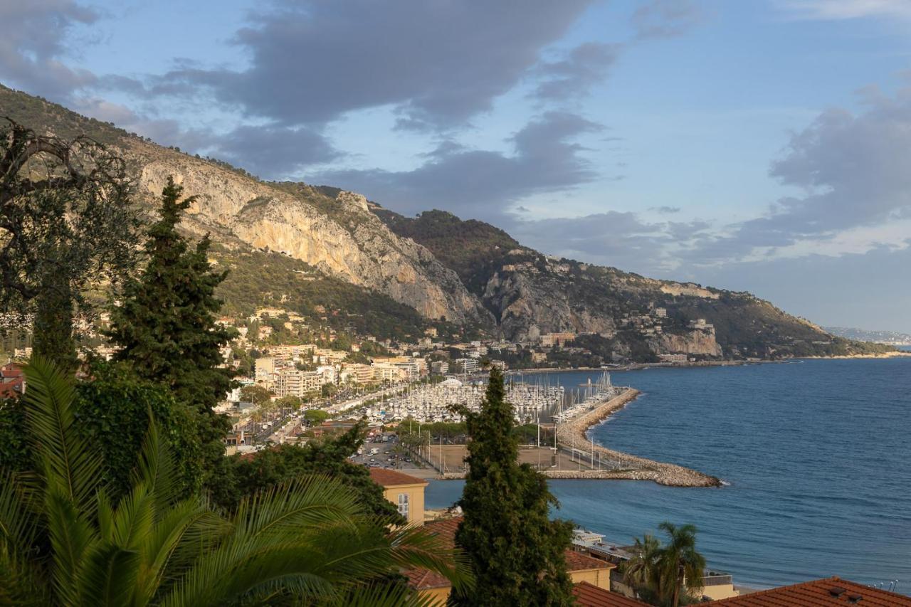 Villa L'Ensoleillee Vue Panoramique Mer, 250 M De La Plage Et Du Centre Ville Menton Exterior foto