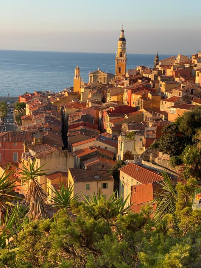 Villa L'Ensoleillee Vue Panoramique Mer, 250 M De La Plage Et Du Centre Ville Menton Exterior foto