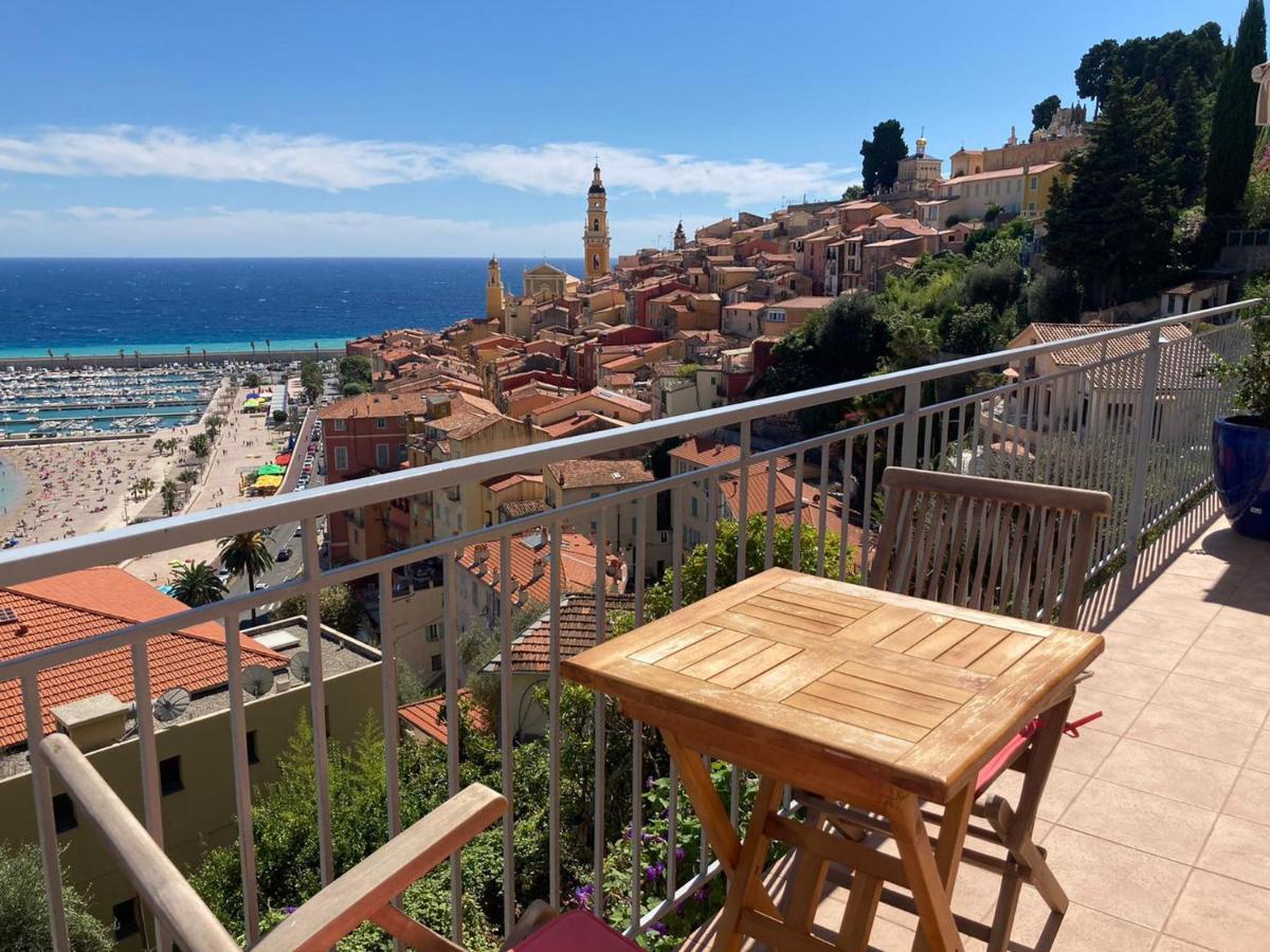 Villa L'Ensoleillee Vue Panoramique Mer, 250 M De La Plage Et Du Centre Ville Menton Exterior foto