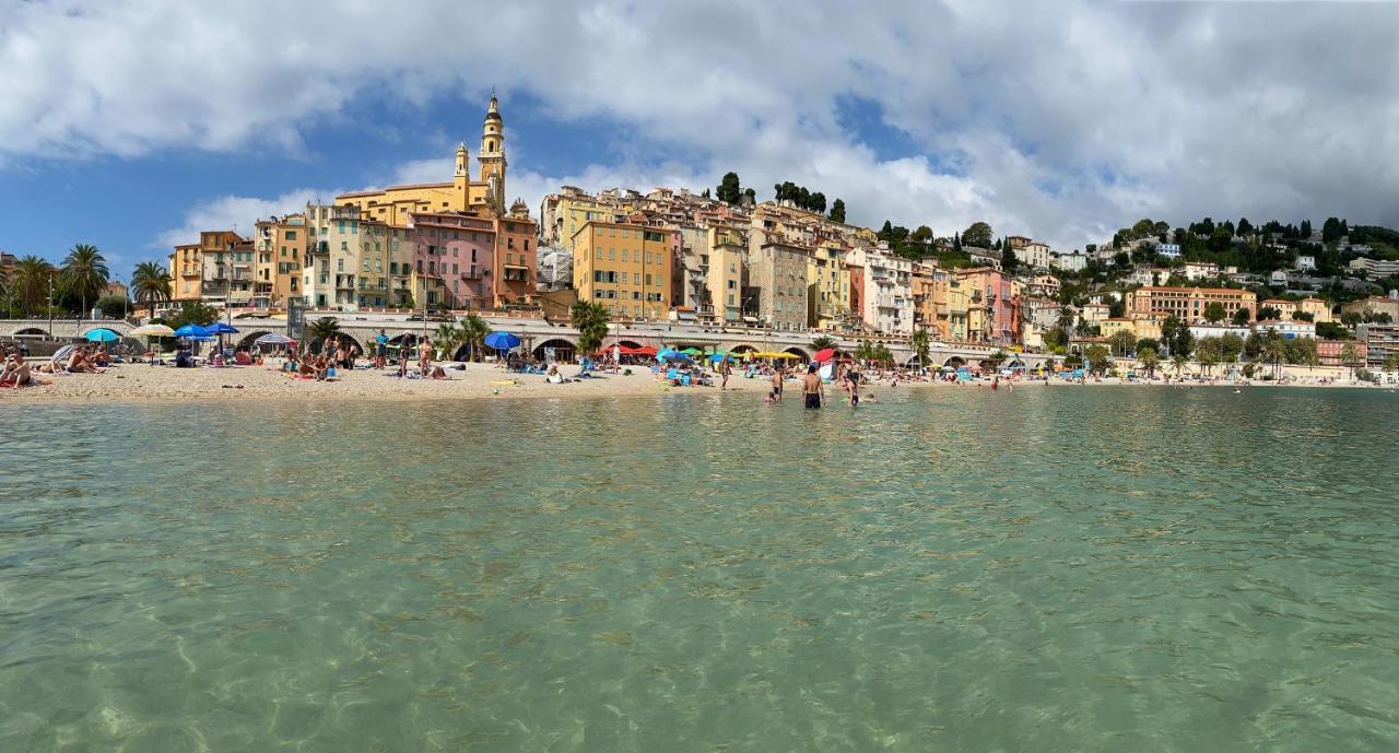 Villa L'Ensoleillee Vue Panoramique Mer, 250 M De La Plage Et Du Centre Ville Menton Exterior foto