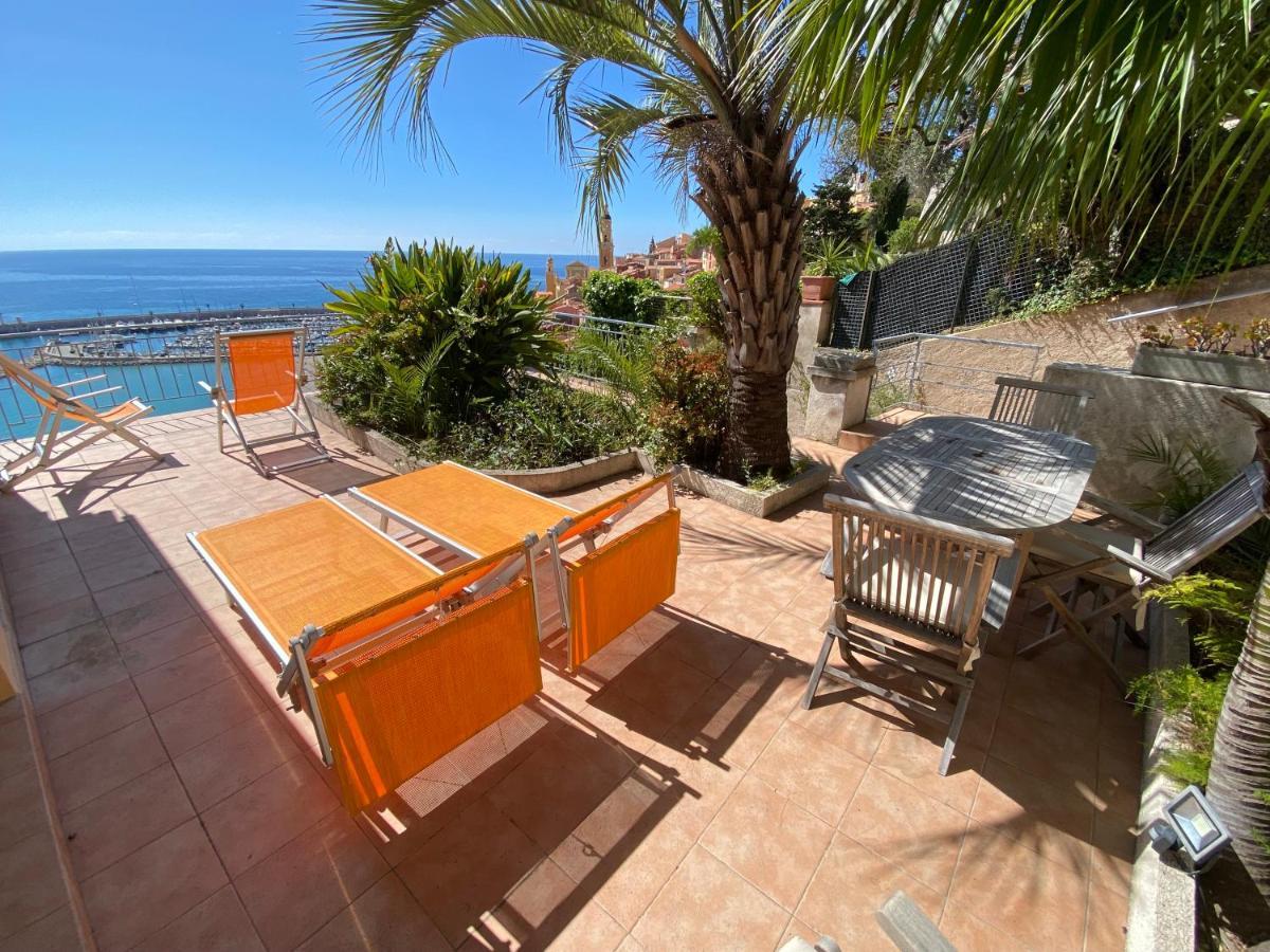 Villa L'Ensoleillee Vue Panoramique Mer, 250 M De La Plage Et Du Centre Ville Menton Exterior foto