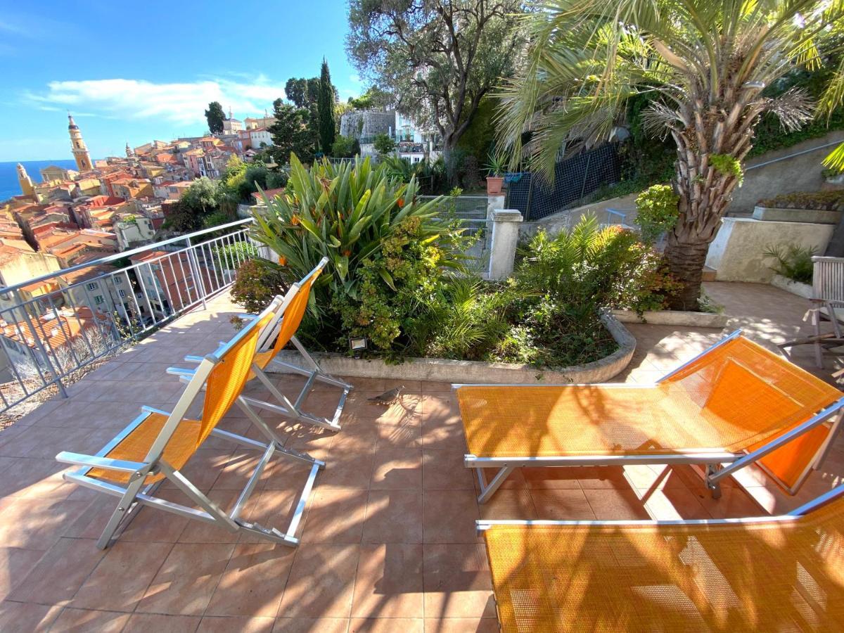 Villa L'Ensoleillee Vue Panoramique Mer, 250 M De La Plage Et Du Centre Ville Menton Exterior foto