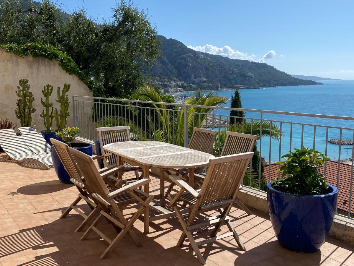 Villa L'Ensoleillee Vue Panoramique Mer, 250 M De La Plage Et Du Centre Ville Menton Exterior foto